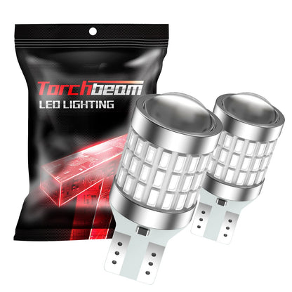 Torchbeam 921 912 Bombilla LED Roja, Luces Traseras de Tercer Freno LED, T15 906 904 W16W Luz Roja de Tercer Freno para Autos/Camiones Super Brillante, Paquete de 2