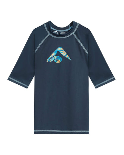 Kanu Surf Abacos - Protector Solar UPF 50+ Playera contra Sarpullido para Niños - Twister azul marino - 2 Años