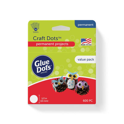 Glue Dots Puntos Adhesivos de Doble Cara para Manualidades - Paquete económico de puntos artesanales