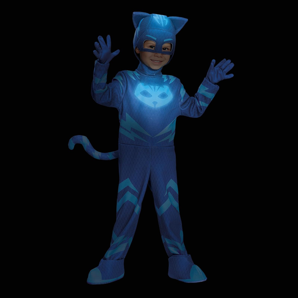 Disguise Catboy Deluxe Toddler PJ Masks Costume, Azul, Large/4-6
