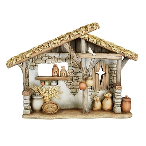 Avalon Gallery - Juego de Pesebre para Navidad, diseño de belén para Interiores, 12.25 x 8.75 Pulgadas, Estable/Creche