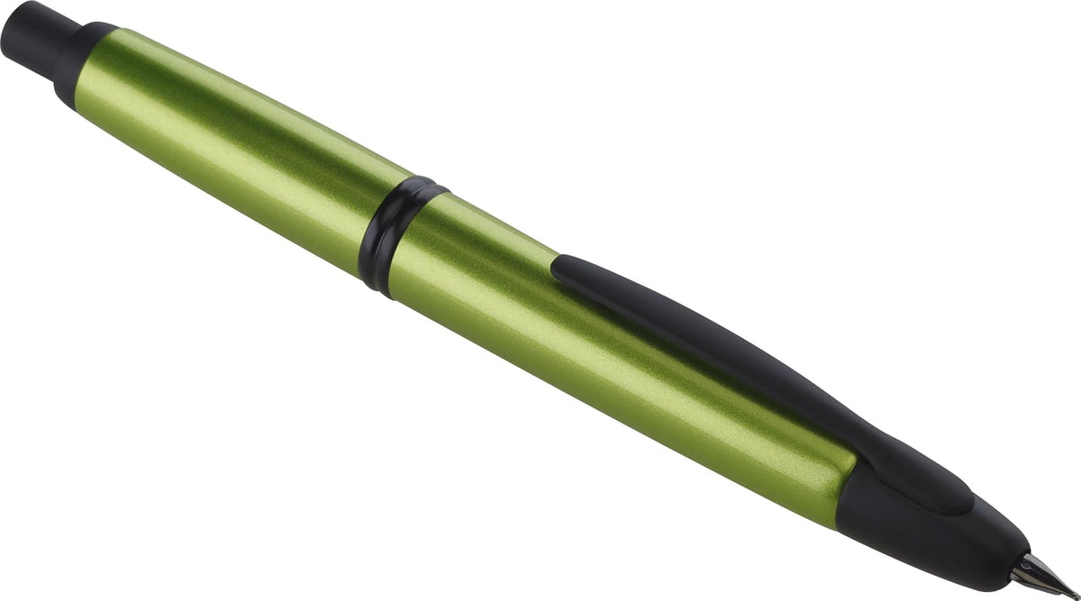 Pilot Vanishing Point Pluma Fuente Retráctil, Punto de Oro 18K, Colores Variados - Verde (Metallics - Valley Green Barrel) - 1 Unidad (Paquete de 1) - Punta Mediana