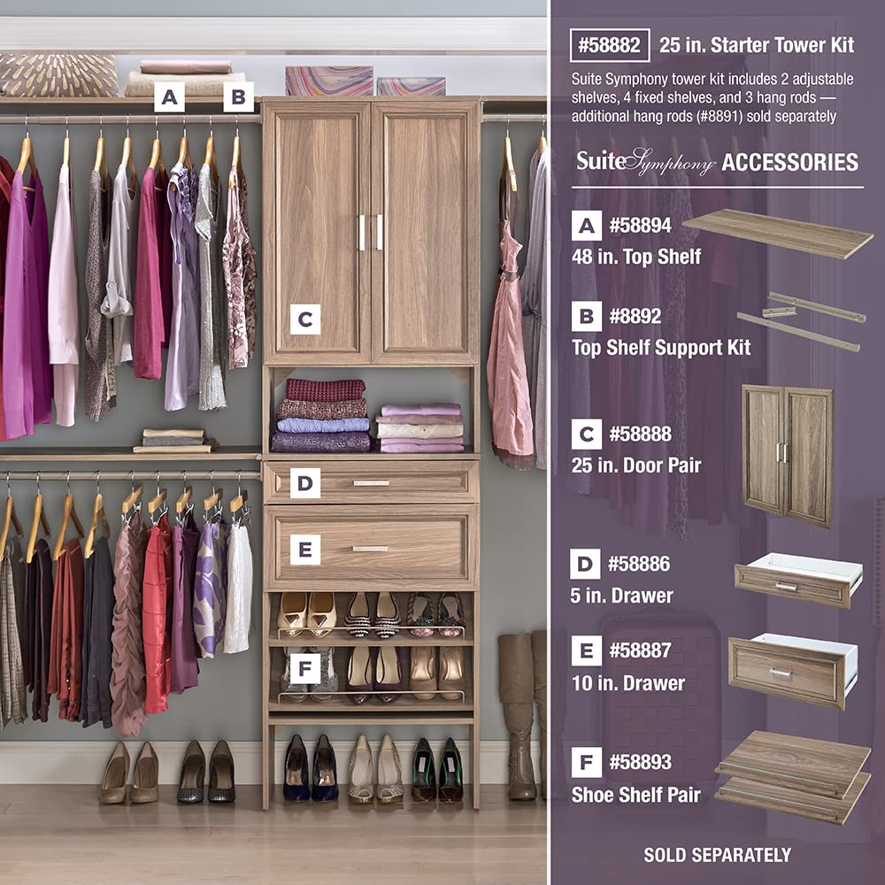 ClosetMaid 8895 Torre SuiteSymphony Kit de Arranque
