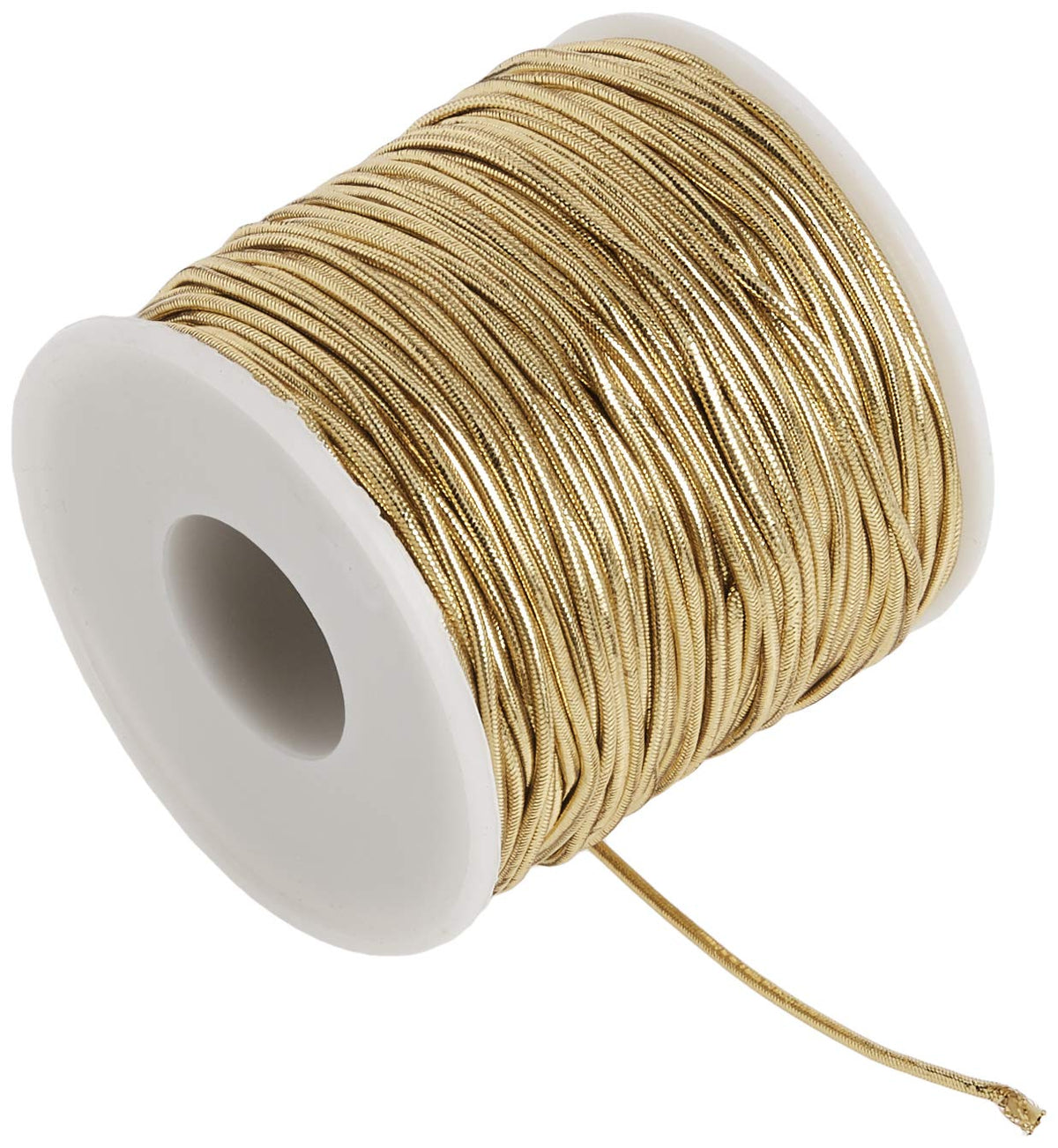 Morex Ribbon 1318/50-634 - Cinta elástica de poliéster, 50 m, dorado