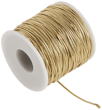 Morex Ribbon 1318/50-634 - Cinta elástica de poliéster, 50 m, dorado