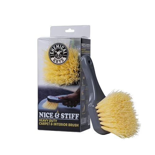 Chemical Guys Nice & Stiff Cepillo para alfombras y Detalles Interiores de Alta Resistencia (Apto para Automóviles, Camiones, SUV, autocaravanas, Motocicletas y más) Amarillo
