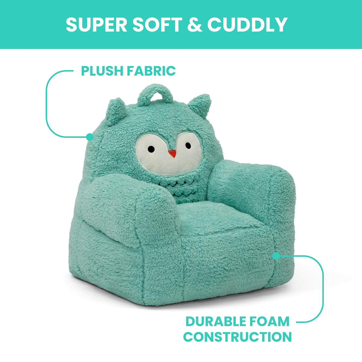Delta Children Sillón Cozee Buddy Búho - Color: Turquesa