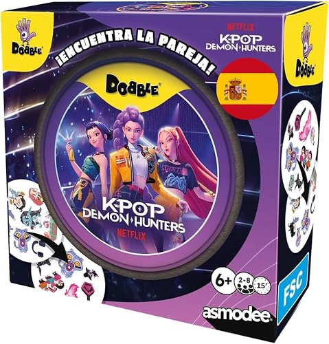 DOBBLE Spot IT K Pop Demon Hunters, Juego de Cartas, Edición Temática K-Pop