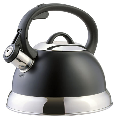Mr. Coffee Flintshire Tetera Silbante de Acero Inoxidable, 1.75 Cuartos - Mate negro