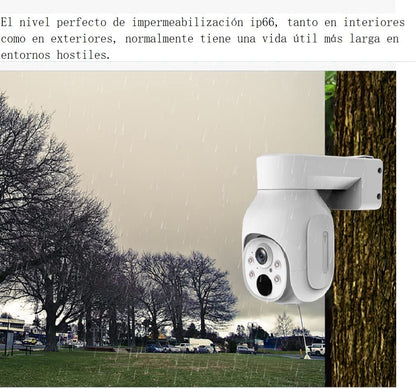 ZDQC Cámara Solar inalámbrica, Cámara de videovigilancia 4G, detección de Movimiento pir, Alarma de aplicación de Sirena, diálogo bidireccional