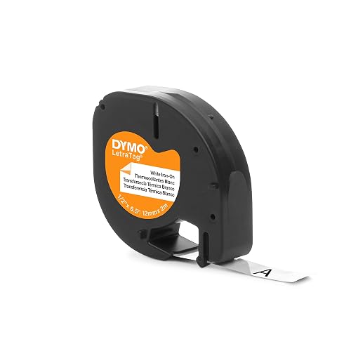 Dymo 18771 Cinta LT Tela Planchable 12mm X 2m, blanco