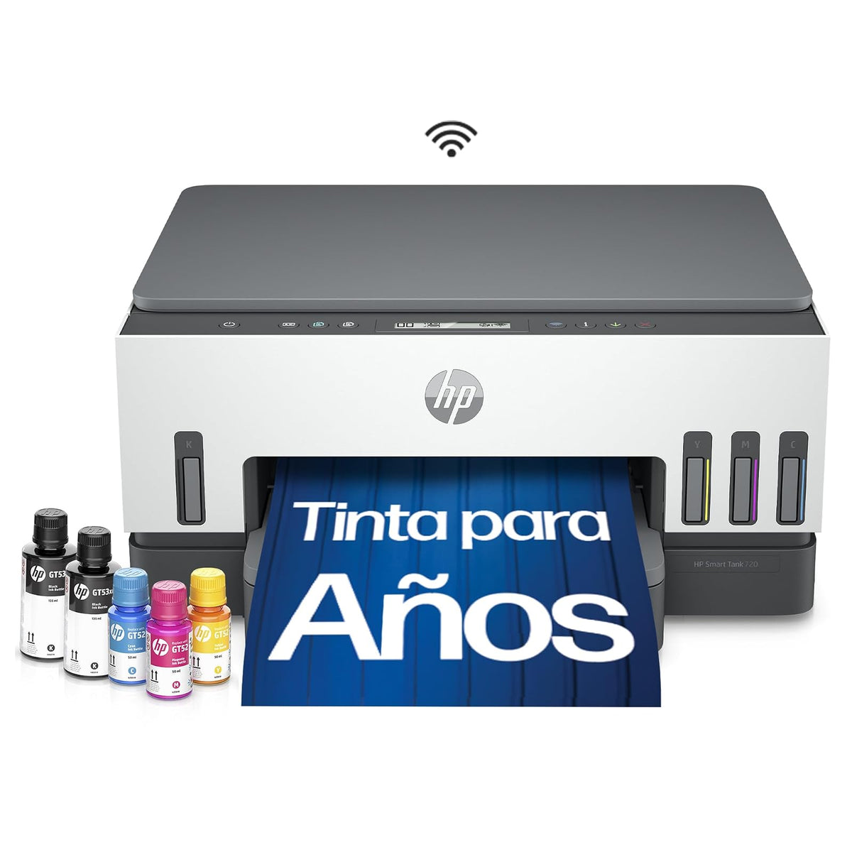 HP Impresora Multifuncional Smart Tank 720, Tinta Continua, Color, Wi-Fi, Dúplex (Doble Cara) Automático, Impresión, Copiado, Escaneo, Garantía 2 años* (6UU46A)