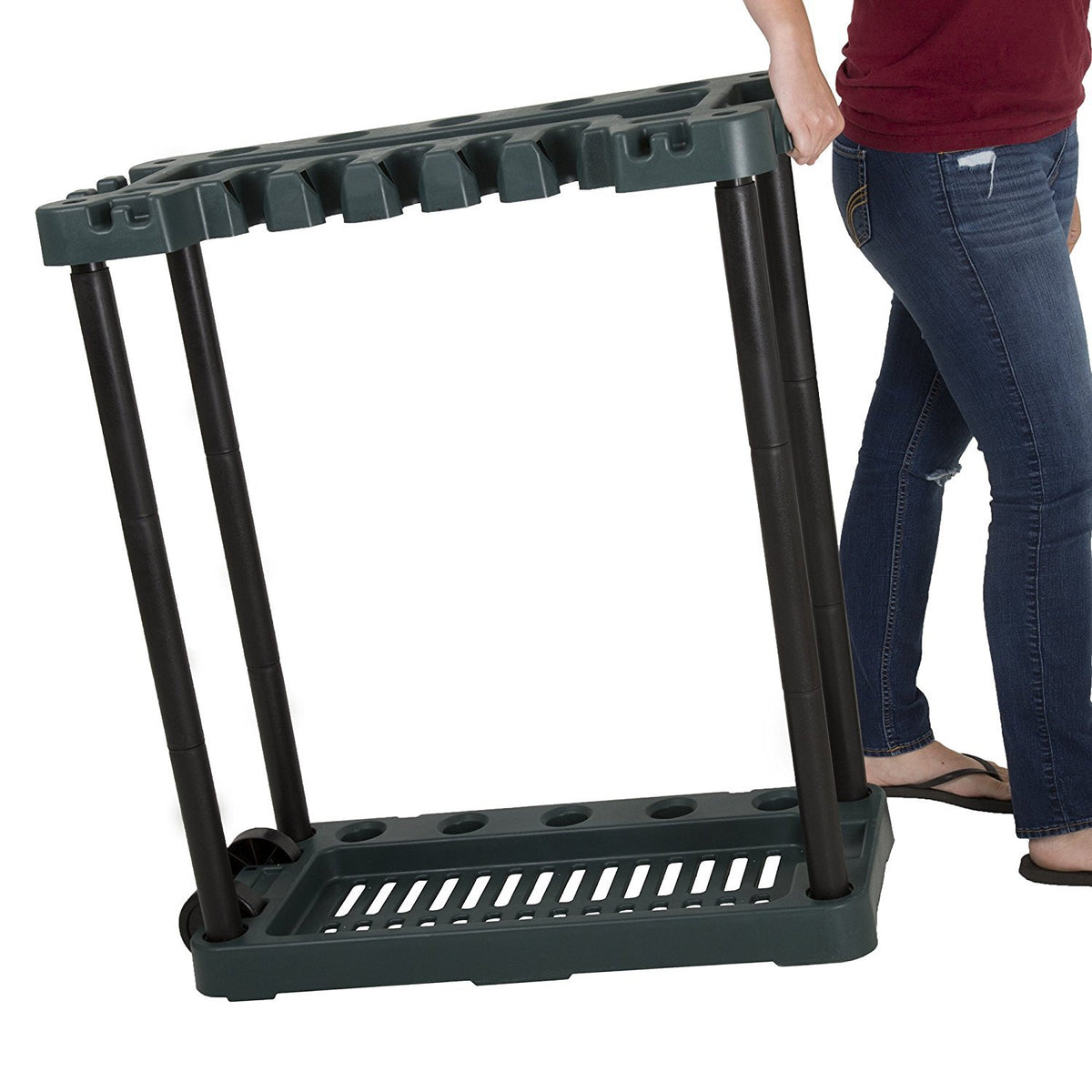 Stalwart 75-ST6010 Rolling Garden Fits 40 Tools Storage Rack Tower
