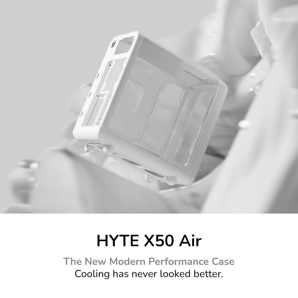 Hyte X50 Modern Performance ATX Mid-Tower - Funda para Juegos de PC, Color Blanco Nieve CS-HYTE-X50G-WW