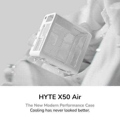 Hyte X50 Modern Performance ATX Mid-Tower - Funda para Juegos de PC, Color Blanco Nieve CS-HYTE-X50G-WW