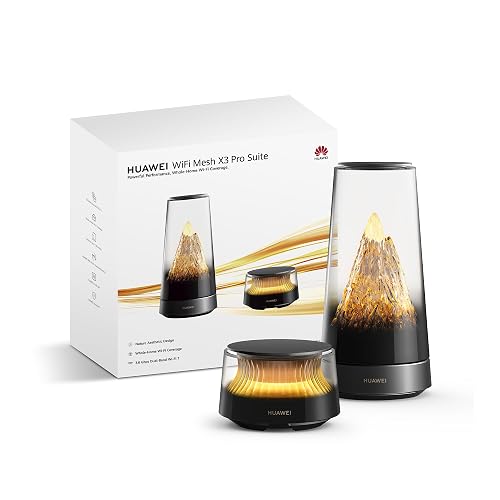 HUAWEI Mesh X3 Pro Suite, Router WiFi 7 BE3600, Negro | Doble Banda + Extensor Mesh Satélite, Cobertura Total 3-4 Habitaciones, Roaming Fluido, Control Parental