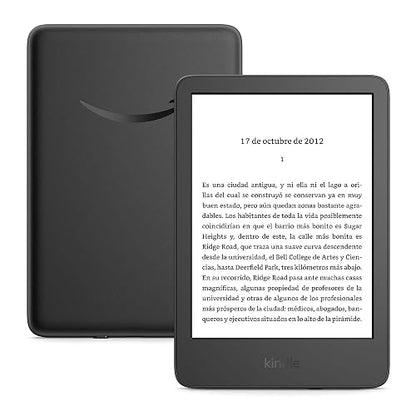 Kindle 16 GB (modelo más reciente): El Kindle más ligero y compacto, ahora con cambios de página más rápidos y mayor contraste, para una experiencia de lectura mejorada - Negro