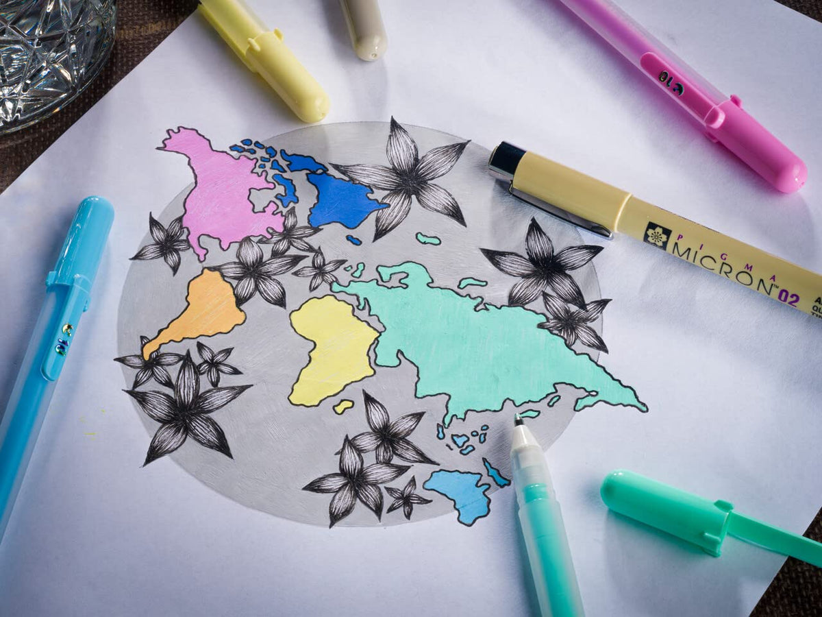 Sakura Set Con 12 Gelly Roll Moonlight y Blanco
