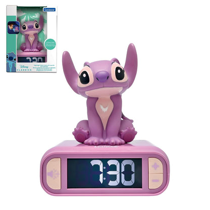 Lexibook Reloj Despertador Infantil con Luz Nocturna - Disney Stitch - Ángel