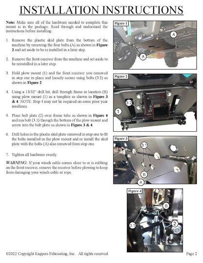 KFI Products CF-Moto Uforce 1000 19-22 UTV Arado Soportes 106050