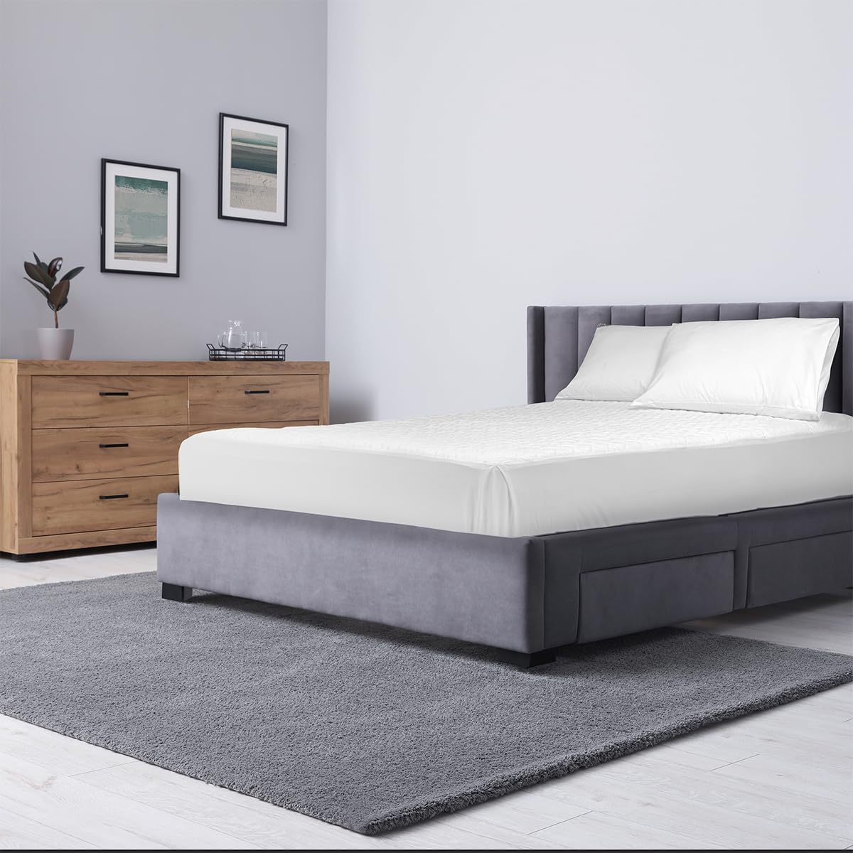 Colchones América Cubre Colchón Queen Size America Triple Protección, Protector Impermeable, Hipoalergénico, Transpirable