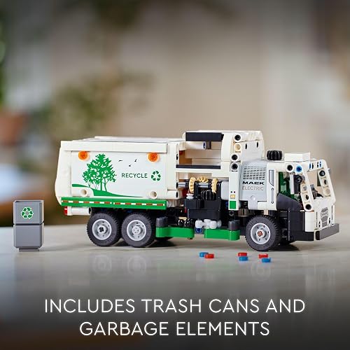 LEGO® Technic™ Camión de Residuos Mack® LR Electric; carros para niños y Trailers de Juguete de colección con Partes Que se mueven y diseño Realista Inspirado en un camión de residuos eléctrico 42167