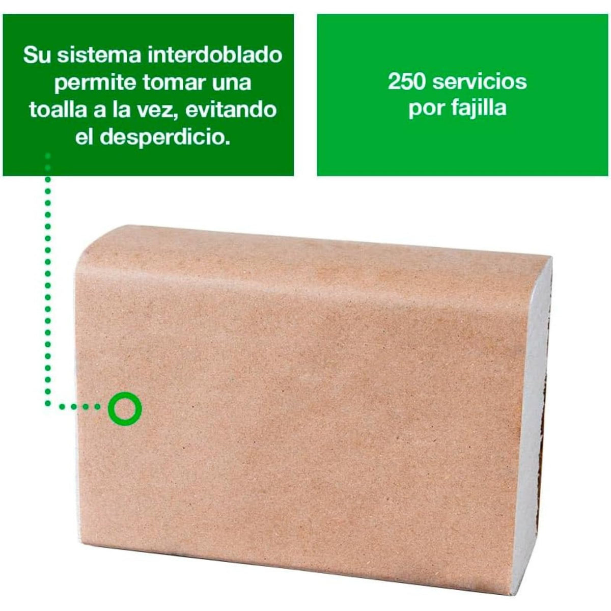 Tork Toallas de Papel Interdobladas para Manos Hoja Simple – Toalla para Dispensador Institucional 100% Reciclada, 21x14 cm, Blanca – Caja 8 Fajillas x 250 Hojas (2,000 Hojas)