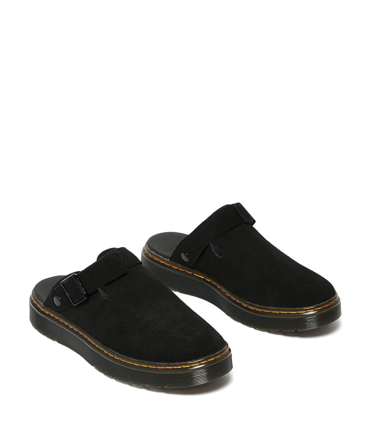 Dr. Martens Carlson - Mulas para Hombre, Black E.h Suede MB, 9 Women/8 Men