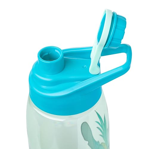 Silver Buffalo Disney Lilo and Stitch Pineapple Pop Up Peek-A-Boo Botella de agua con tapa atornillada, 28 onzas