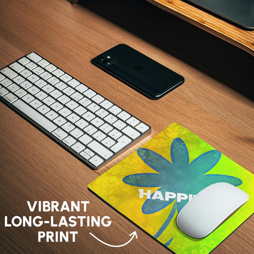 3dRose 8 x 8 x 0.25 Inches Citrus Colors Happiness Flower, Floral Art, Inspirational Mouse Pad (mp_55680_1)