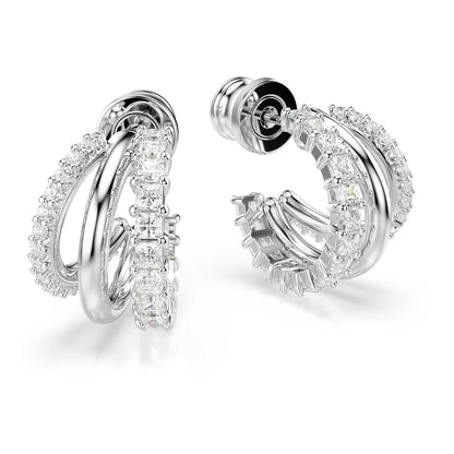 Swarovski Hyperbola Collection, corte redondo, blanco, chapado en rodio