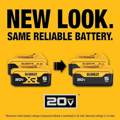 DEWALT Paquete De 2 Baterías De Iones De Litio De 20 V Max 5 Ah (Dcb205-2)