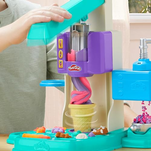 Play-Doh Heladería Multicolor 7 Accesorios 5 Latas Masa Moldeable +3 años