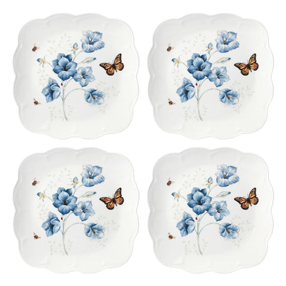 Lenox 894309 Butterfly Meadow Platos cuadrados de 4 piezas