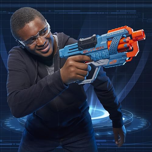NERF Elite 2.0 Commander RD-6 Lanzador de Dardos con Tambor Giratorio