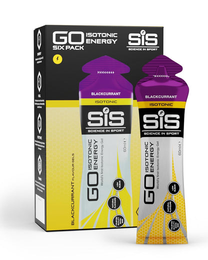 SiS GO Isotonic Energy Gel sabor Grosella | Gel Isotónico con Carbohidratos | Textura Líquida y Fácil de Consumir | Ideal para Running, Ciclismo y Deportes de Resistencia | Sin Gluten y Apto para Veganos | Caja 6 x 60ml – Science in Sport