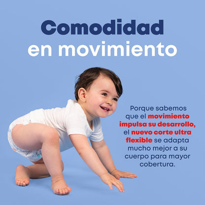 Huggies Ultraconfort Pañal Desechable para Bebé, Etapa 2 Unisex, Paquete con 44 Piezas, Ideal para Bebés de 5 a 7.5 kg