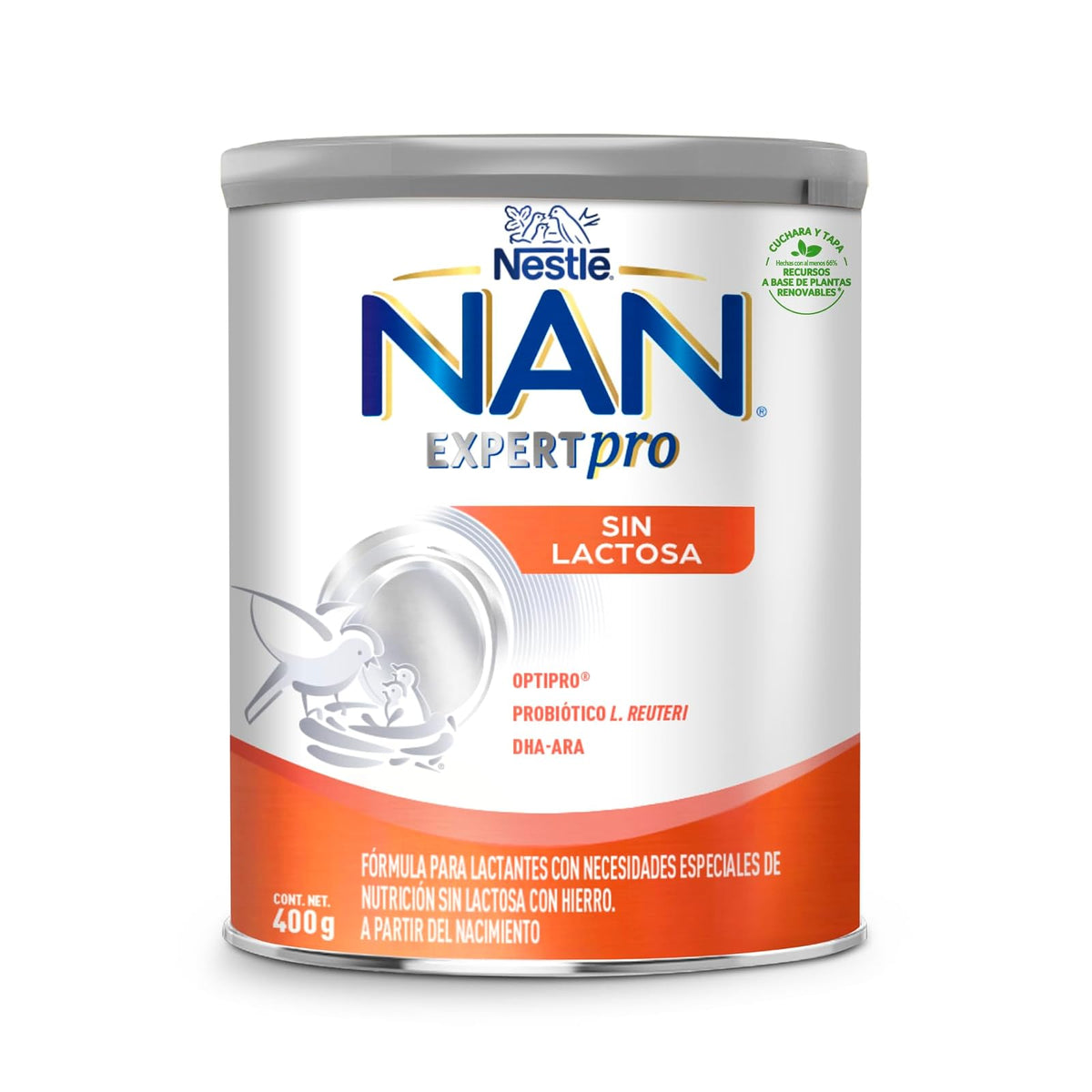 NAN, Fórmula infantil NAN Sin Lactosa, a partir del nacimiento, 1 lata de 400g, 400 gramos