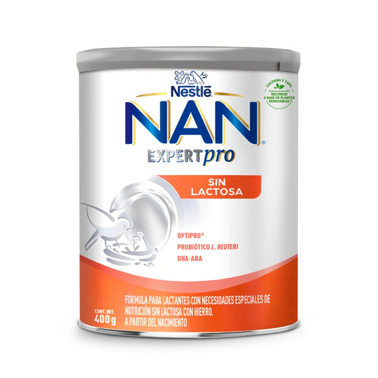 NAN, Fórmula infantil NAN Sin Lactosa, a partir del nacimiento, 1 lata de 400g, 400 gramos