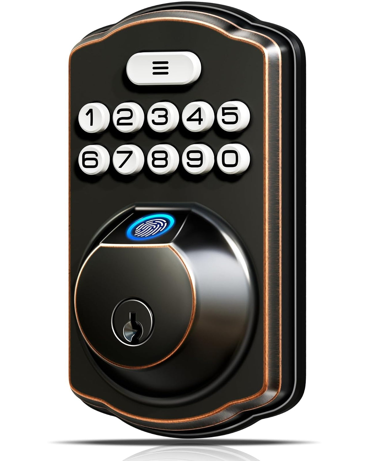 Veise KS02A Cerradura Biométrica sin Llave para Puerta, Bloqueo Automático - Oil Rubbed Bronze - Tradicional