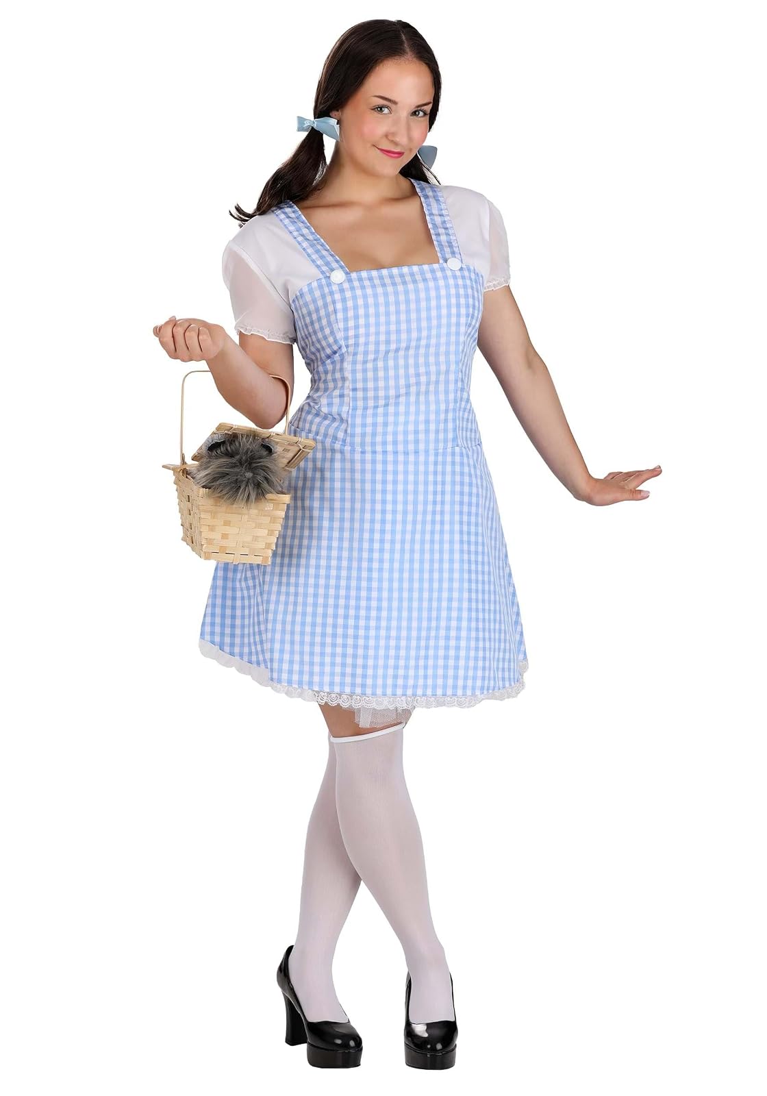 Dreamgirl Gingham Dress, Light Blue