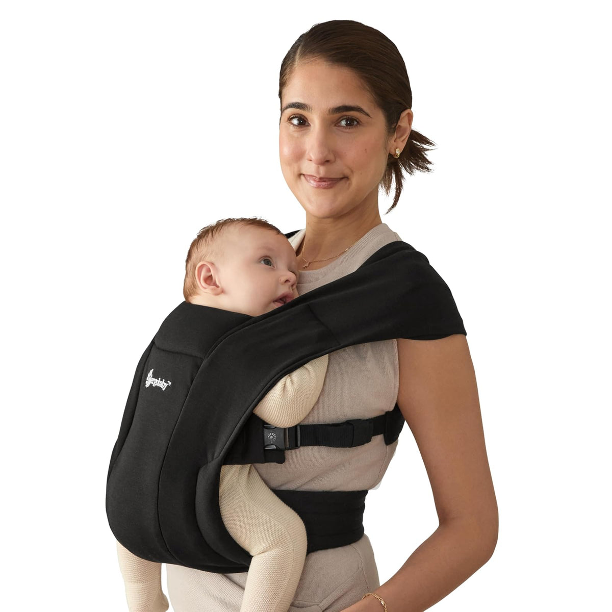 Ergobaby Embrace Knit Portabebés Ergonómico, Camel - Black