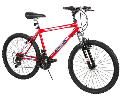Dynacraft - Bicicleta de montaña Magna Echo Ridge, diseño resistente y duradero, perfecto para adolescentes y adultos que aprenden a montar, resistente y fácil de montar, ideal para aventureros - Rojo - - 24 pulgadas