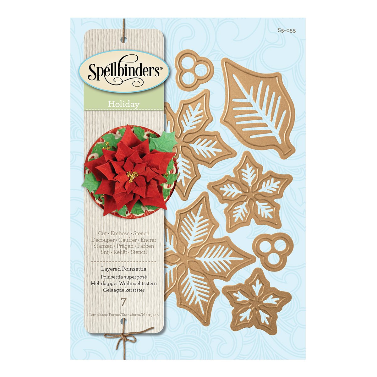 Spellbinders S5-055 Shapeabilities Troqueles finos de pascua grabada/oblea en capas