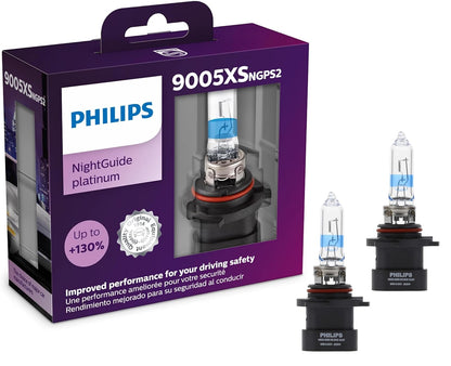 Philips Automotive Lighting 9005XS NightGuide Platinum - Foco para Faros Delanteros, Paquete de 2