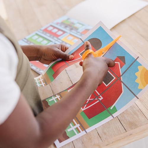 Melissa & Doug Libro de Actividades de Habilidades de Tijera, Set de Juego de Animales y Personas, se Incluye Tijeras de Seguridad para Niños (20 Páginas)