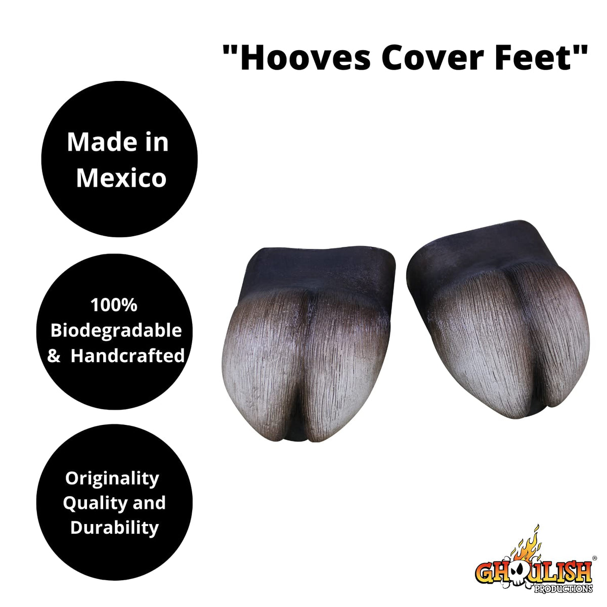 Hooves Cover Feet, Accesorio de Pies de Caballo, Complemento para Zapatos de Pezuñas Ideal para Halloween y Fiestas de Disfraces