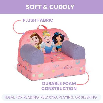 Delta Children - Disney Princess Cozee Buddy - Silla abatible para niños, Color Rosa