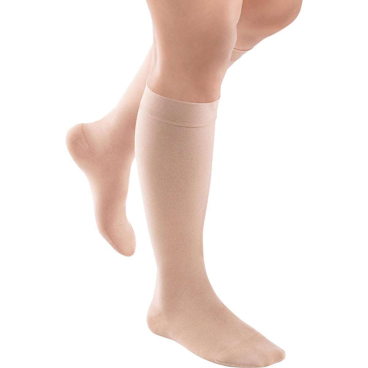 Jobst Activa Calcetines de Compresión Graduada 20-30 mmHg Hasta la Rodilla Puntera Cerrada Beige Sedoso M