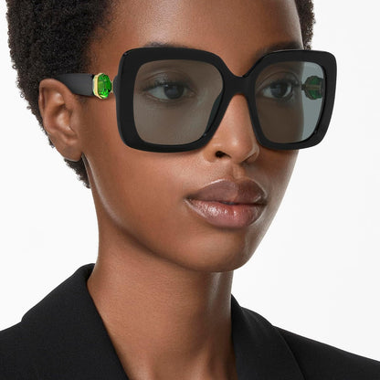 Swarovski 0SK6001 Gafas de Sol para Mujer, Forma Square Color Negro